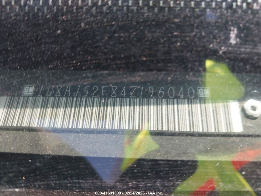 2004 Saturn Ion 2 VIN: 1G8AJ52F84Z196040 Lot: 41631309