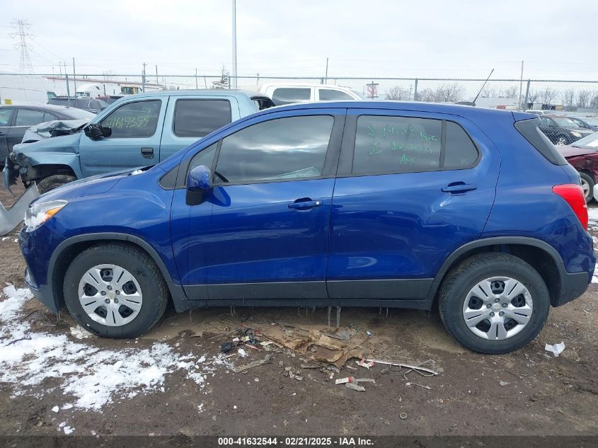 2017 Chevrolet Trax Ls VIN: 3GNCJKSB6HL176755 Lot: 41632544
