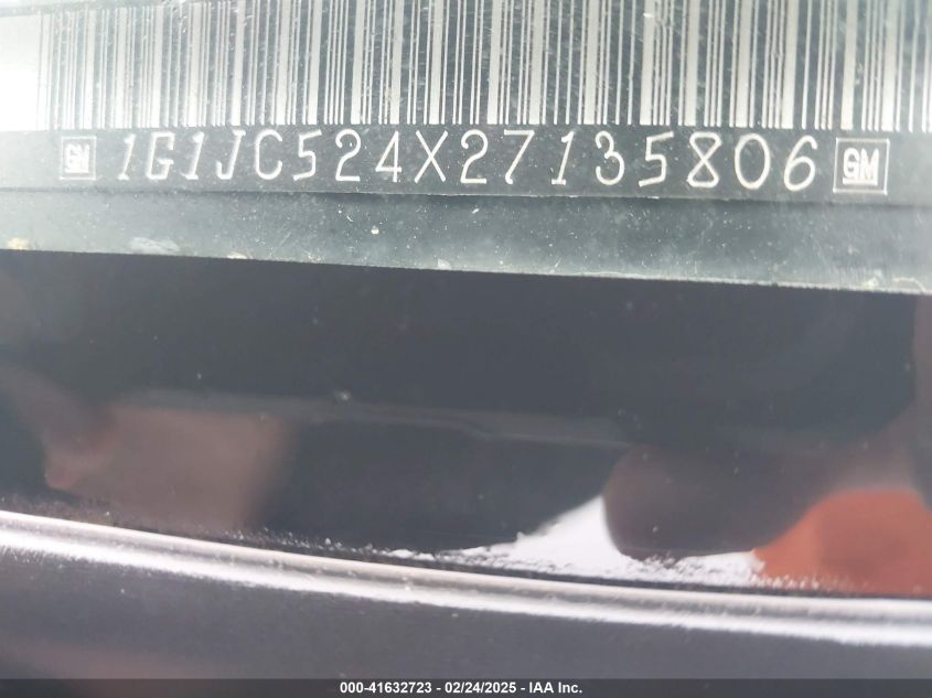2002 Chevrolet Cavalier VIN: 1G1JC524X27135806 Lot: 41632723