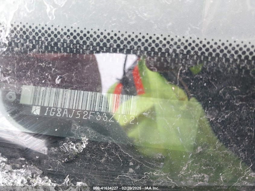 2003 Saturn Ion 2 VIN: 1G8AJ52F33Z132776 Lot: 41634227