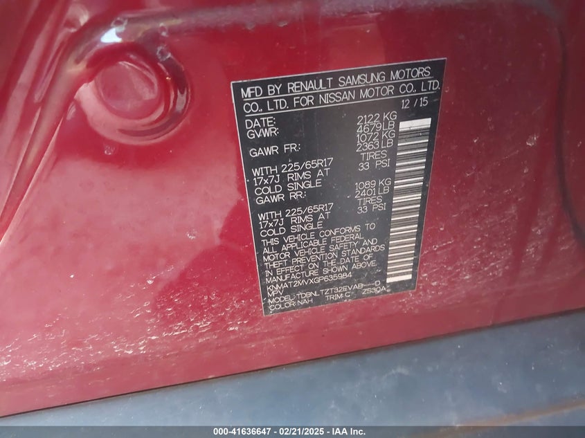 2016 NISSAN ROGUE SV - KNMAT2MVXGP635984
