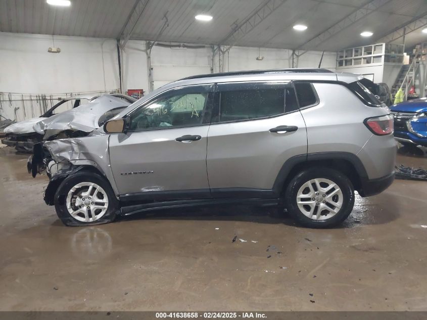 2018 Jeep Compass Sport 4X4 VIN: 3C4NJDAB8JT261763 Lot: 41638658