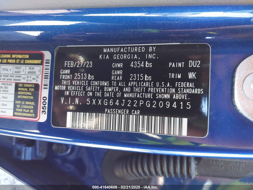 2023 KIA K5 GT-LINE - 5XXG64J22PG209415