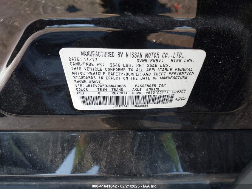 2018 INFINITI Q50 3.0T SPORT - JN1EV7AR3JM440885