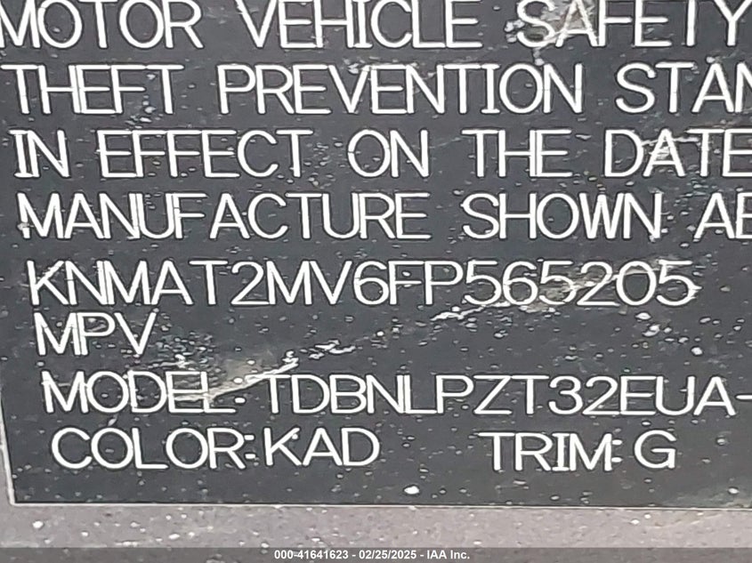 2015 NISSAN ROGUE S - KNMAT2MV6FP565205