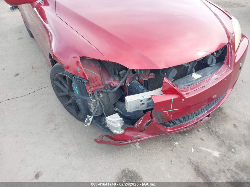 2007 Lexus Is 250 VIN: JTHCK262575010496 Lot: 41641740