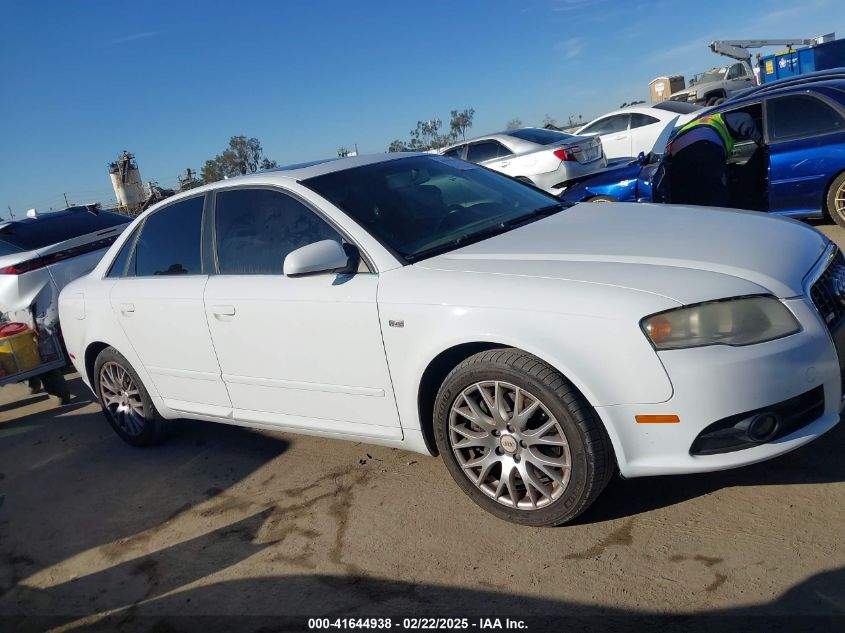 2008 Audi A4 2.0T/2.0T Special Edition VIN: WAUAF78E28A16896 Lot: 41644938