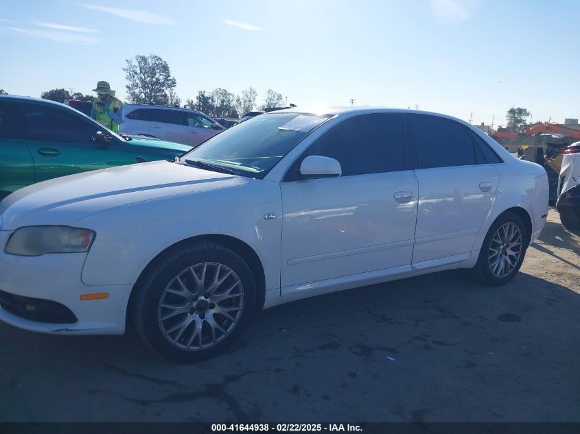 2008 Audi A4 2.0T/2.0T Special Edition VIN: WAUAF78E28A16896 Lot: 41644938