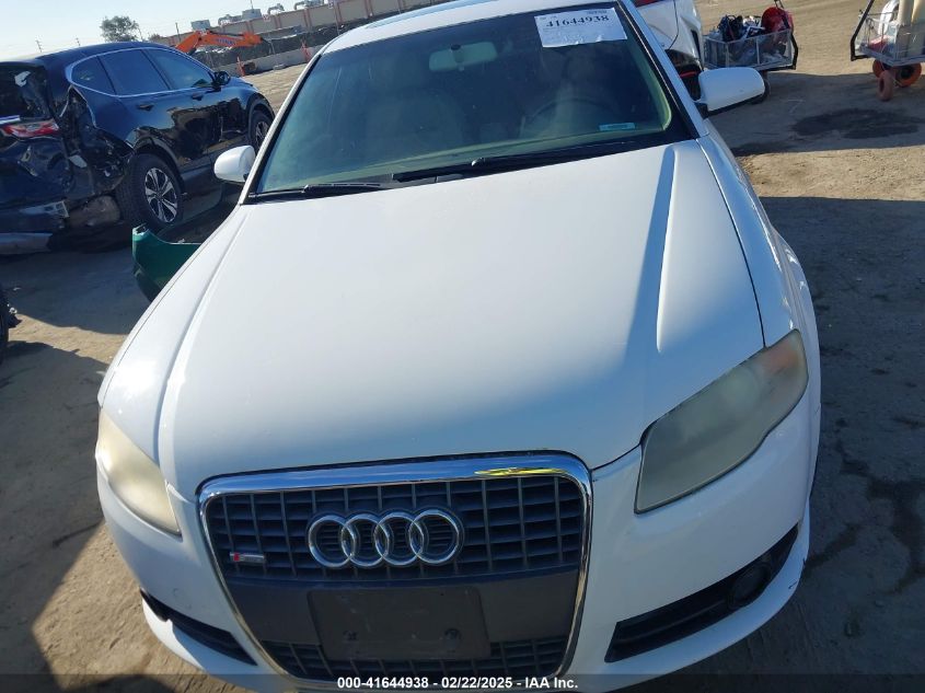 2008 Audi A4 2.0T/2.0T Special Edition VIN: WAUAF78E28A16896 Lot: 41644938