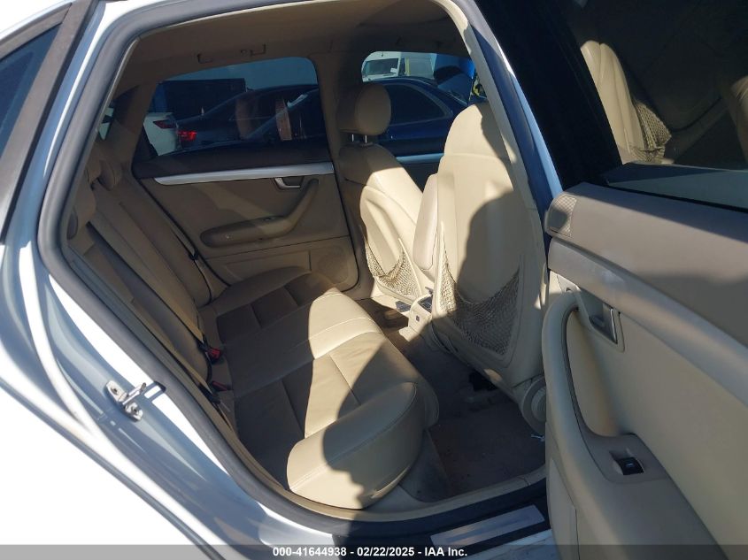 2008 Audi A4 2.0T/2.0T Special Edition VIN: WAUAF78E28A16896 Lot: 41644938