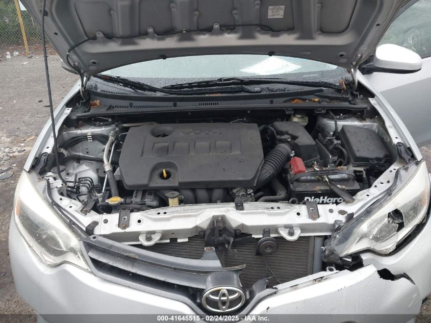 2015 Toyota Corolla Le VIN: 2T1BURHE2FC463564 Lot: 41645515