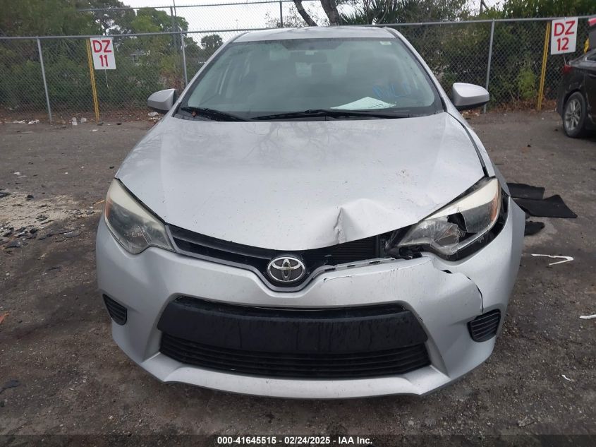 2015 Toyota Corolla Le VIN: 2T1BURHE2FC463564 Lot: 41645515