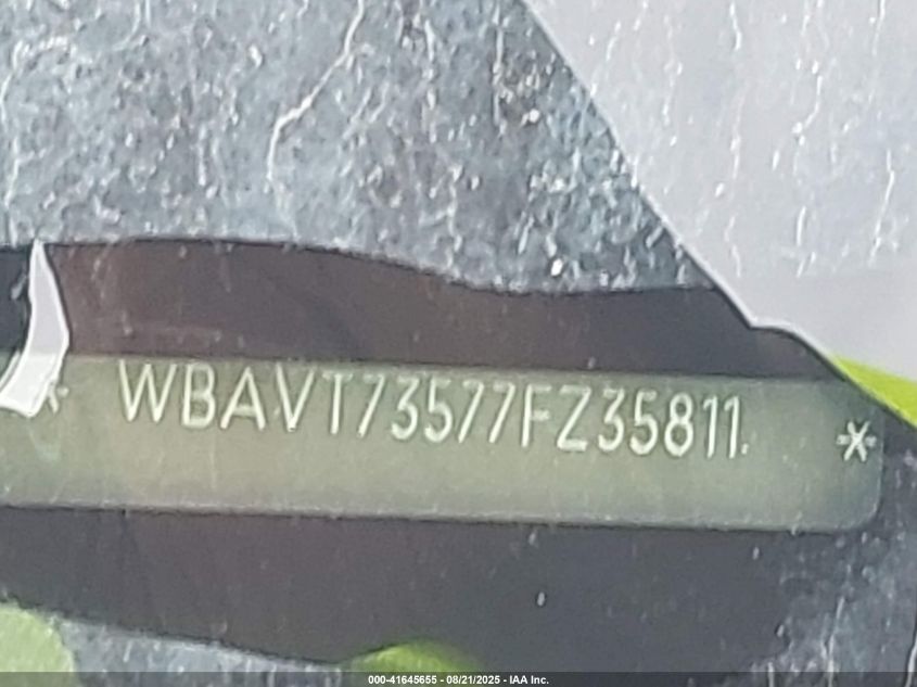 2007 BMW 328Xi VIN: WBAVT73577FZ35811 Lot: 41645655