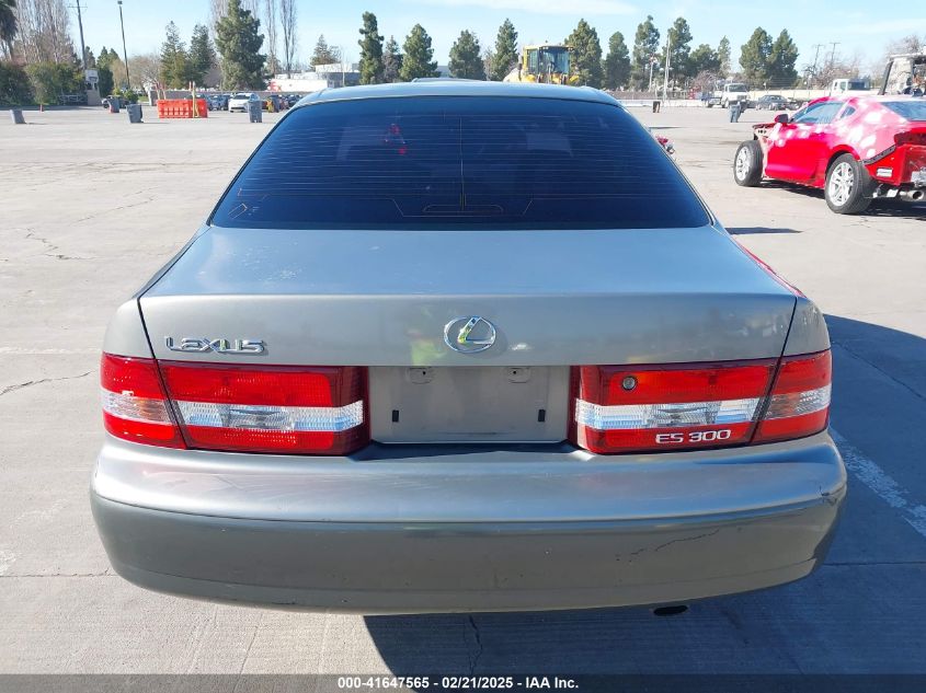 2000 Lexus Es300 VIN: JT8DF2866Y0268727 Lot: 41647565