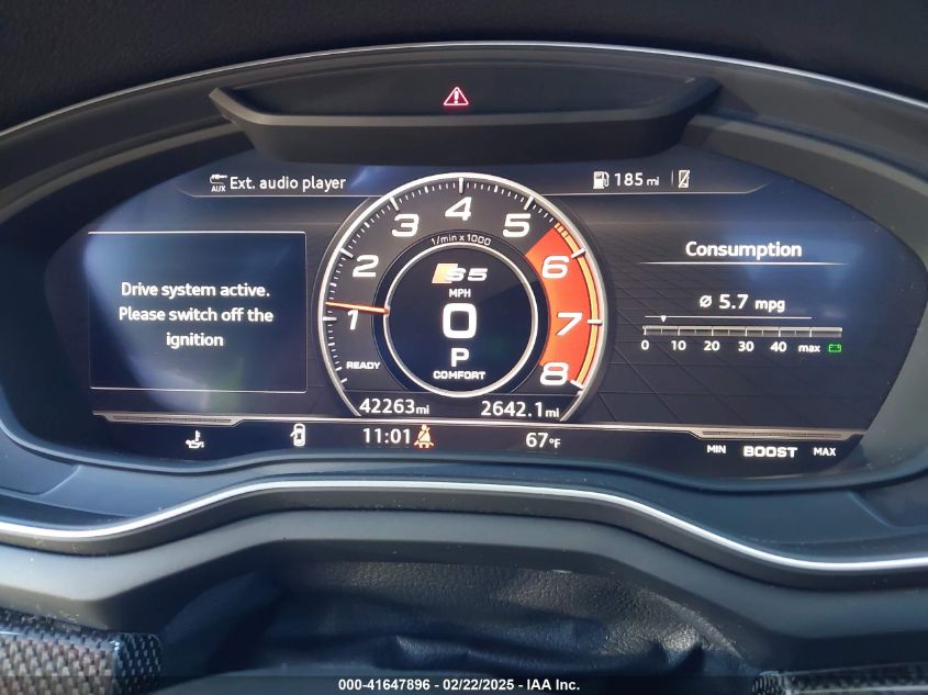 2018 Audi S5 3.0T Premium Plus VIN: WAUP4AF58JA027290 Lot: 41647896