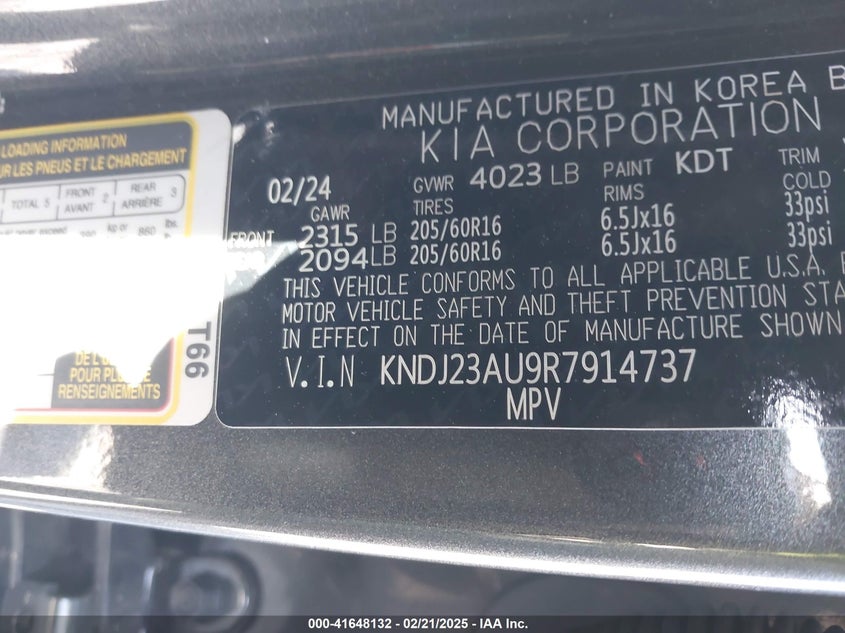 2024 KIA SOUL VIN: KNDJ23AU9R7914737