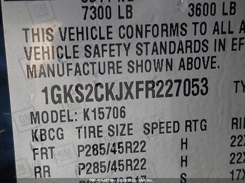 2015 GMC YUKON DENALI - 1GKS2CKJXFR227053