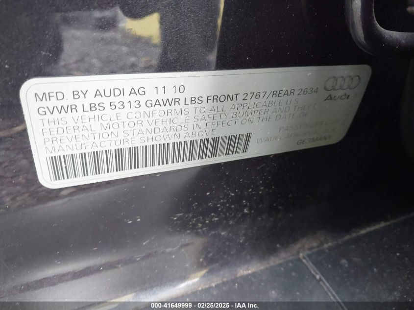 2011 Audi A6 3.0 Premium VIN: WAUKGAFB4BN042306 Lot: 41649999