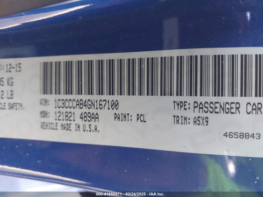 2016 CHRYSLER 200 LIMITED - 1C3CCCAB4GN167100