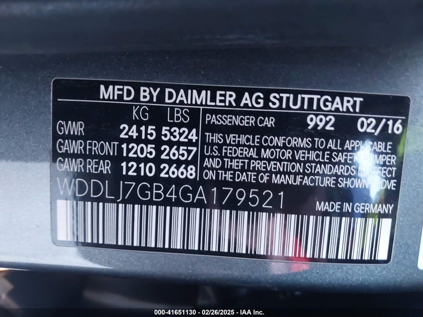 2016 MERCEDES-BENZ AMG CLS 63 S 4MATIC - WDDLJ7GB4GA179521