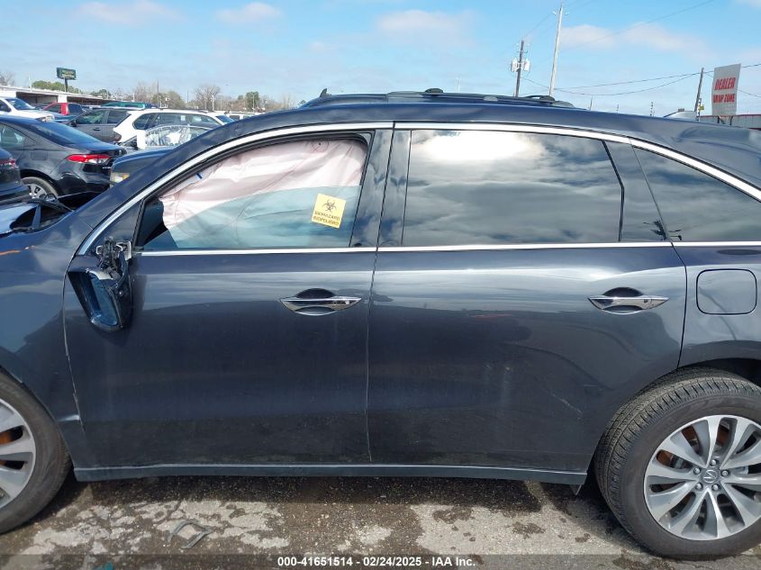 2016 Acura Mdx VIN: 5FRYD3H40GB006455 Lot: 41651514