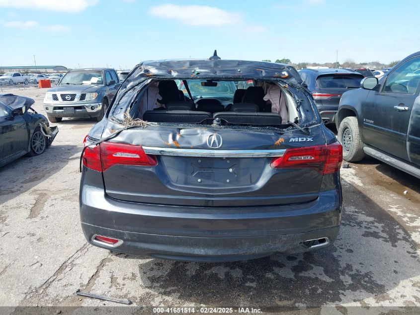 2016 Acura Mdx VIN: 5FRYD3H40GB006455 Lot: 41651514