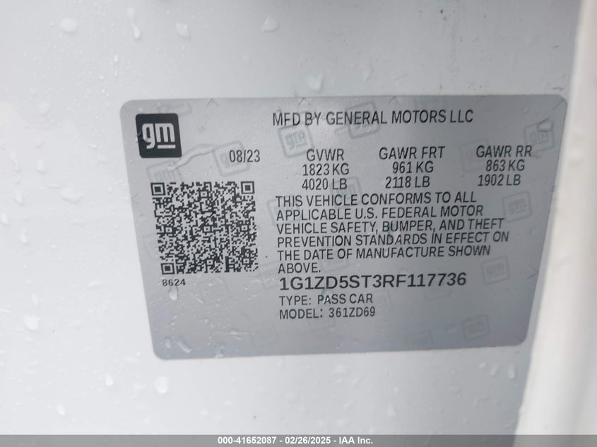 2024 CHEVROLET MALIBU FWD 1LT - 1G1ZD5ST3RF117736