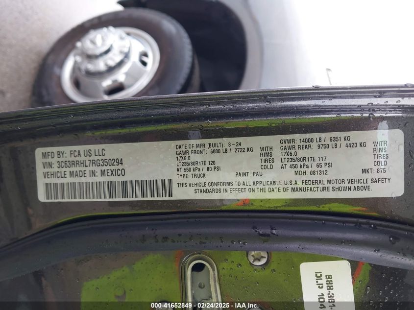 2024 Ram 3500 - 3C63RRHL7RG350294