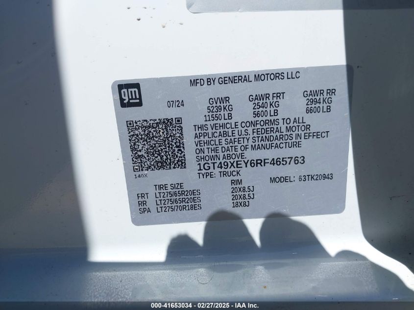 2024 GMC Sierra - 1GT49XEY6RF465763