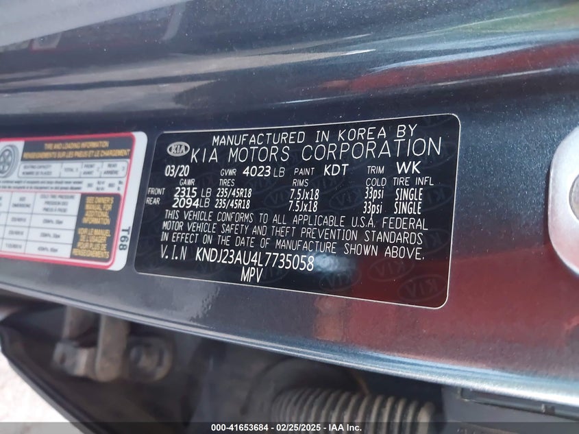 KNDJ23AU4L7735058 2020 KIA SOUL photo no. 9