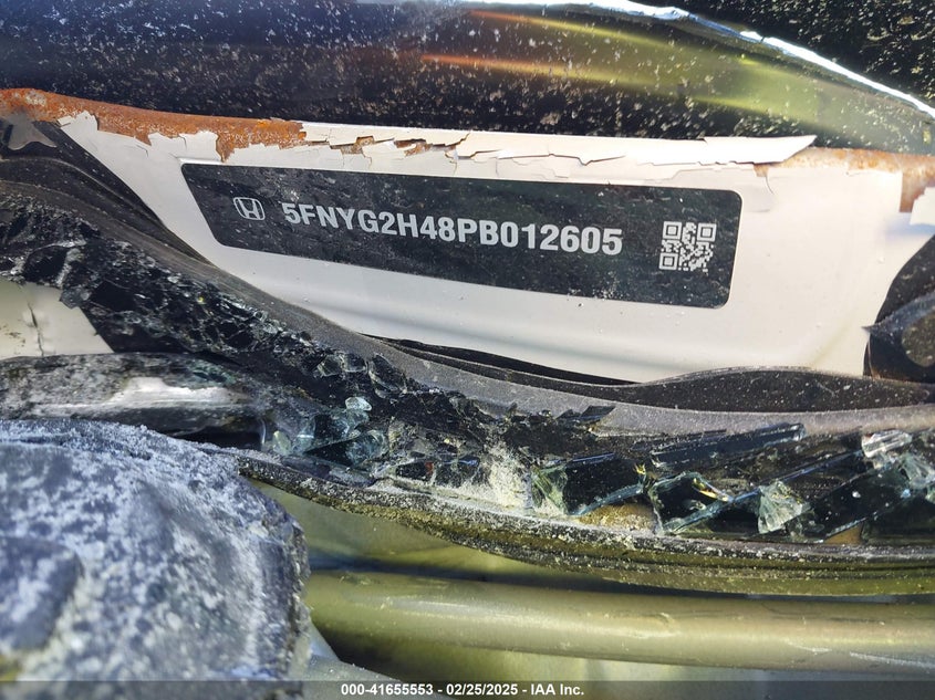 2023 Honda Pilot 2Wd Ex-L 8 Passenger VIN: 5FNYG2H48PB012605 Lot: 41655553