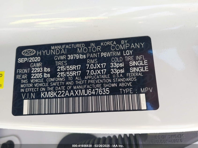 2021 HYUNDAI KONA SEL - KM8K22AAXMU647635