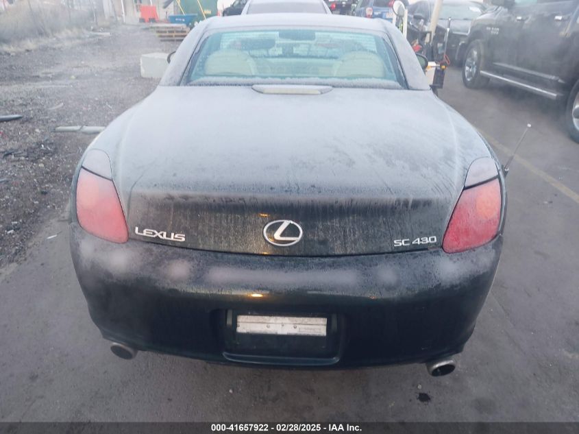2002 Lexus Sc 430 VIN: JTHFN48Y120001155 Lot: 41657922