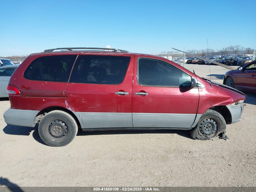 2002 Toyota Sienna Ce VIN: 4T3ZF19C52U463405 Lot: 41658109