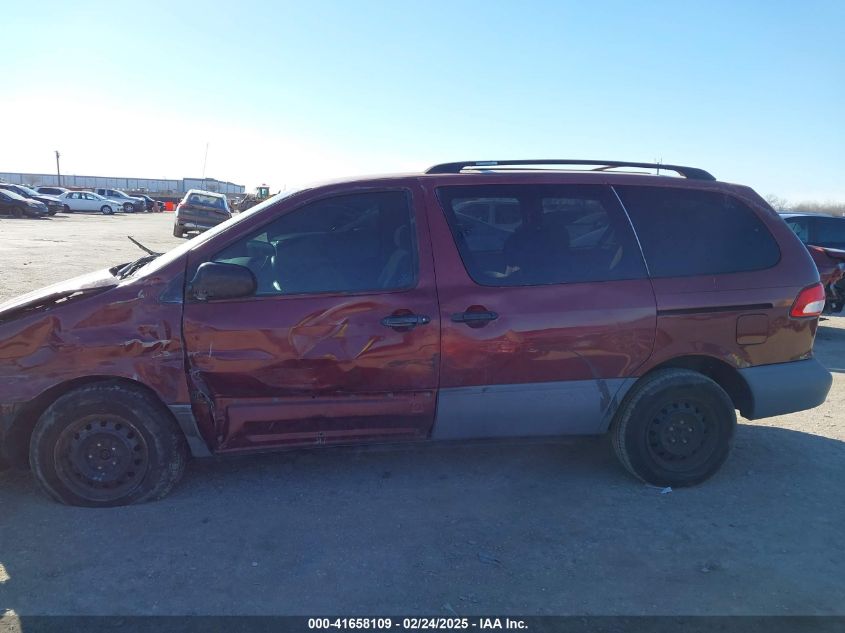 2002 Toyota Sienna Ce VIN: 4T3ZF19C52U463405 Lot: 41658109