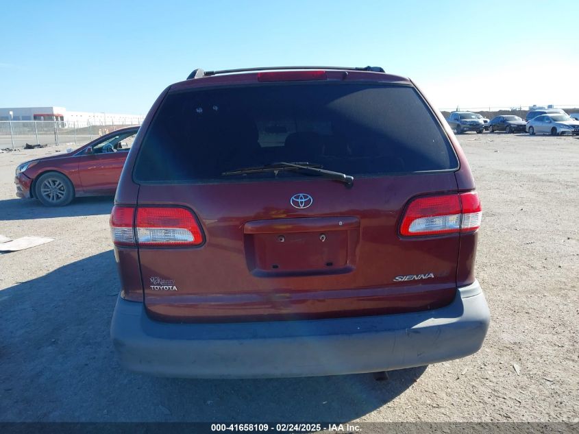 2002 Toyota Sienna Ce VIN: 4T3ZF19C52U463405 Lot: 41658109