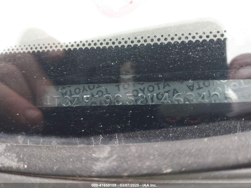 2002 Toyota Sienna Ce VIN: 4T3ZF19C52U463405 Lot: 41658109