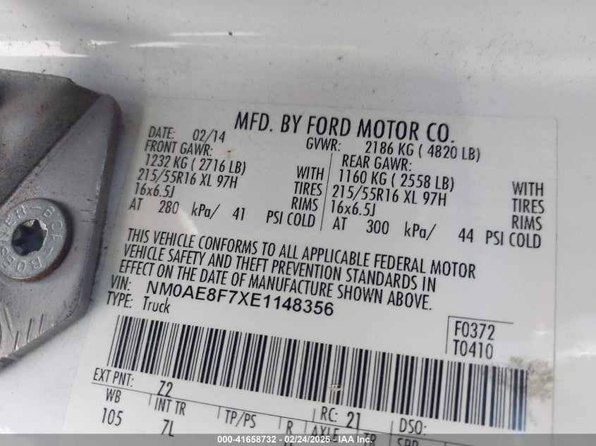 2014 FORD TRANSIT CONNECT XLT - NM0AE8F7XE1148356