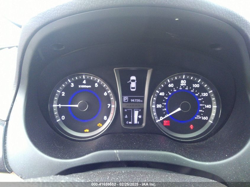 2012 Hyundai Azera VIN: KMHFH4JG8CA179193 Lot: 41659552