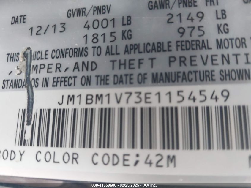 2014 Mazda Mazda3 I Touring VIN: JM1BM1V73E1154549 Lot: 41659606