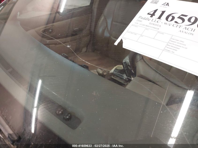 2000 Toyota Avalon Xls VIN: 4T1BF28B5YU006028 Lot: 41659633