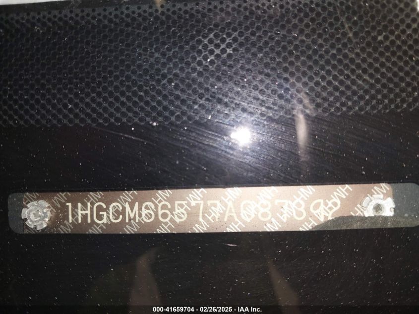 2007 Honda Accord 3.0 Ex VIN: 1HGCM66577A087392 Lot: 41659704