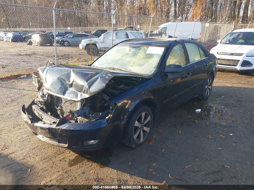 2006 Hyundai Sonata Gls blue sedan gasoline 5NPEU46C36H077377 photo #3