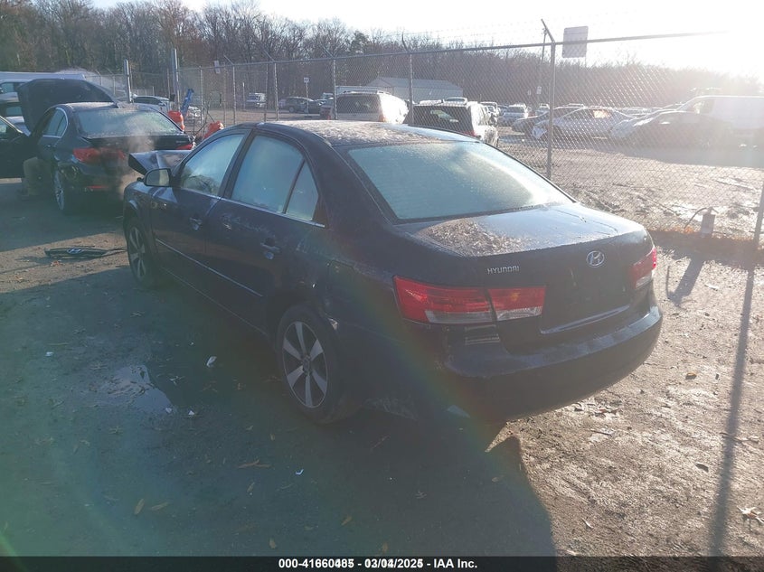 2006 Hyundai Sonata Gls blue sedan gasoline 5NPEU46C36H077377 photo #4