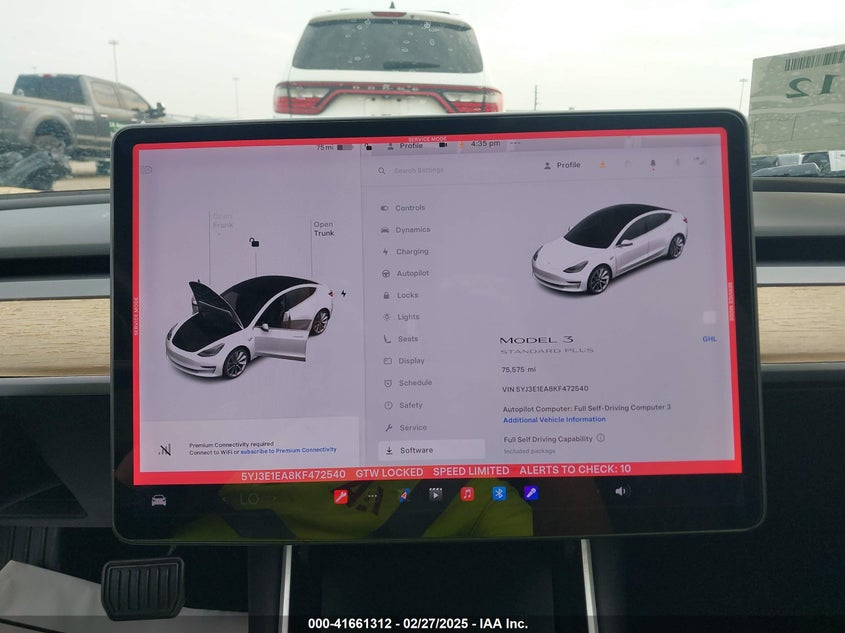 2019 TESLA MODEL 3 VIN: 5YJ3E1EA8KF472540