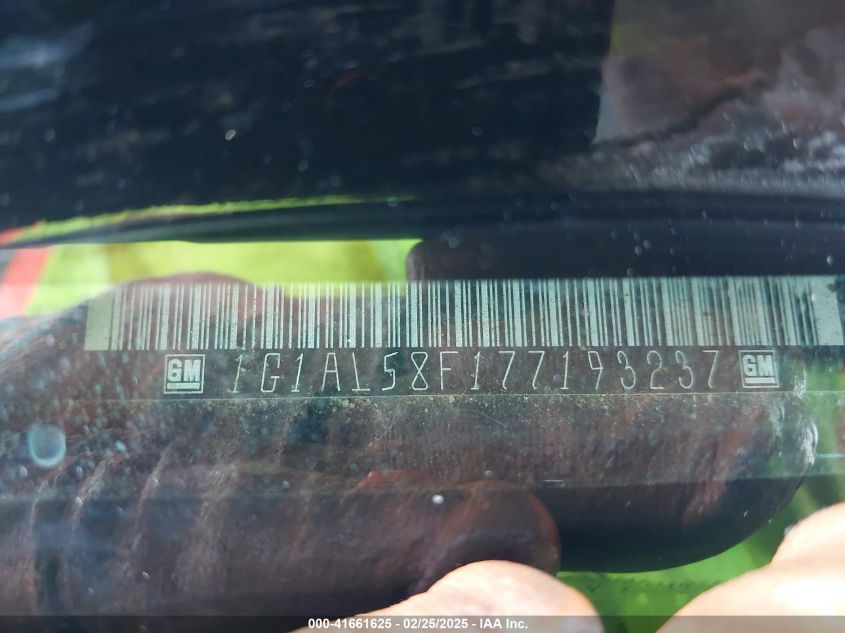 2007 Chevrolet Cobalt Lt VIN: 1G1AL58F177193237 Lot: 41661625