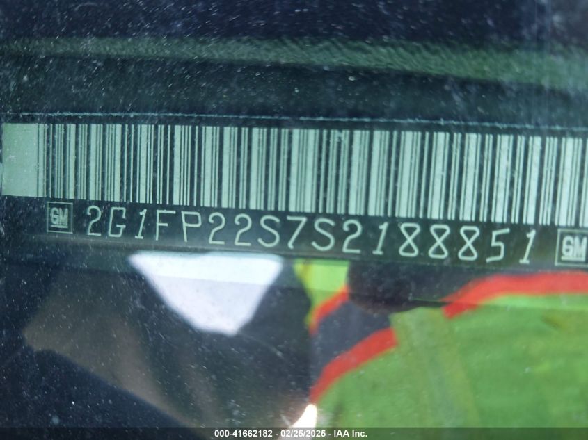 1995 Chevrolet Camaro VIN: 2G1FP22S7S2188851 Lot: 41662182