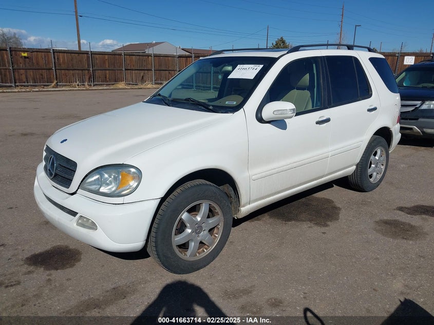 2002 Mercedes-Benz Ml 500 white other gasoline 4JGAB75E12A334266 photo #3
