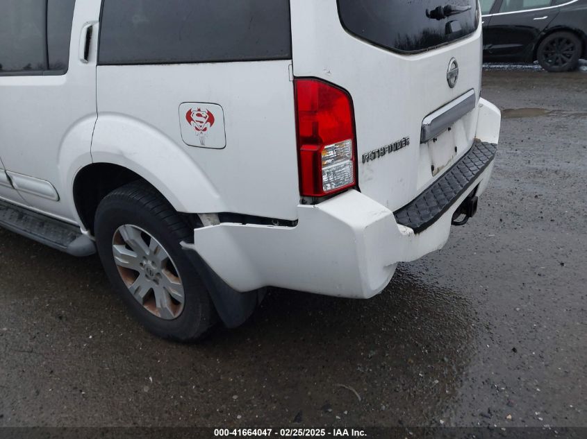 2005 Nissan Pathfinder Le VIN: 5N1AR18W05C742425 Lot: 41664047