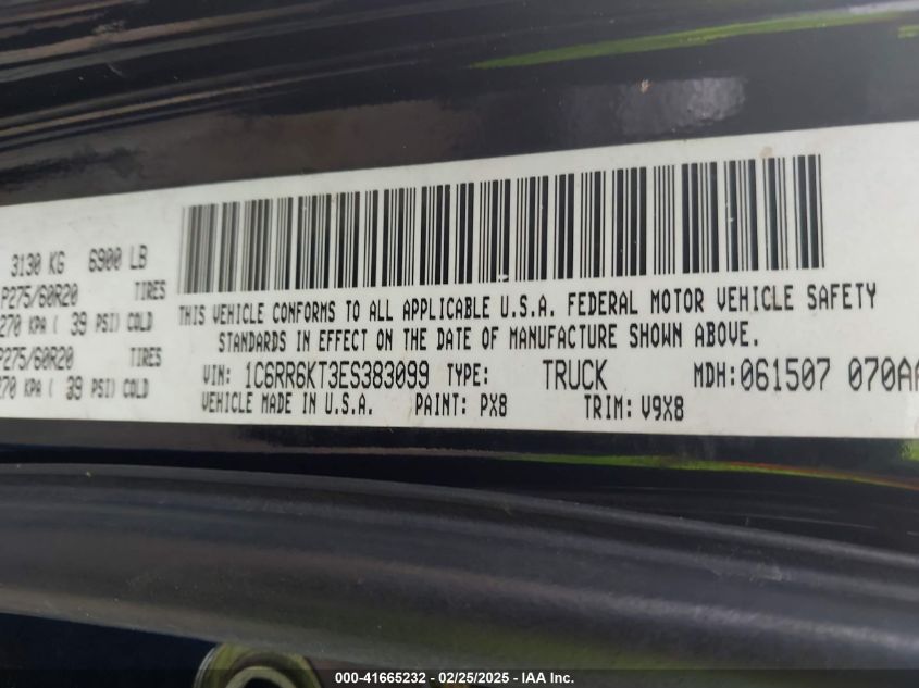 2014 Ram 1500 Express VIN: 1C6RR6KT3ES383099 Lot: 41665232